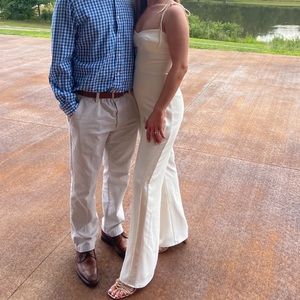 Amanda Uprichard Champagne jumpsuit